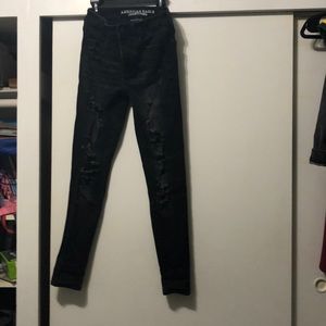 American eagle High rise ripped jeans
